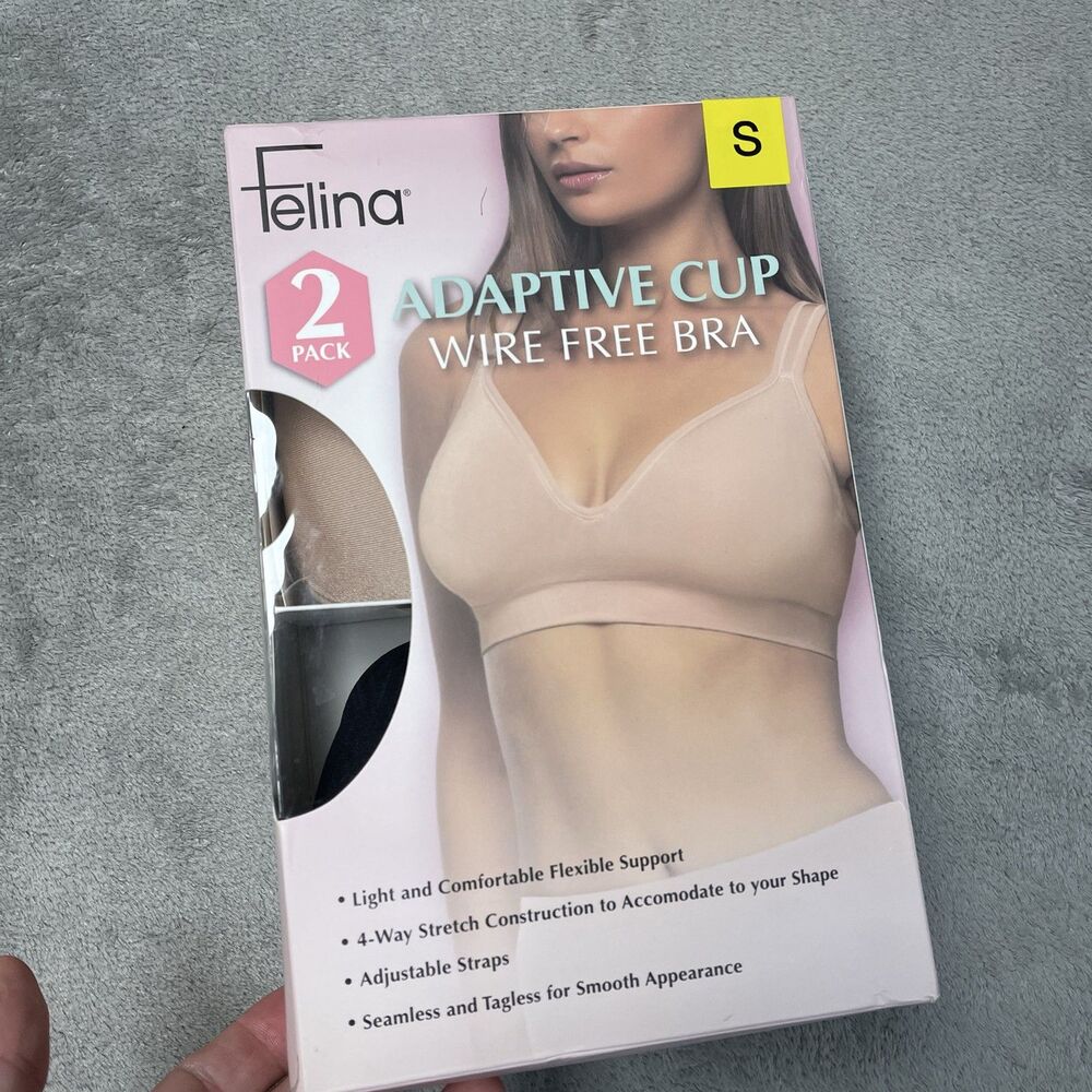 Felina Women's S Wire Free Bra Beige Nylon H0982